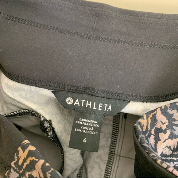 ATHLETA Printed Rip Stop Pull On Activewear Joggers Size 6 - Picture 6 of 13